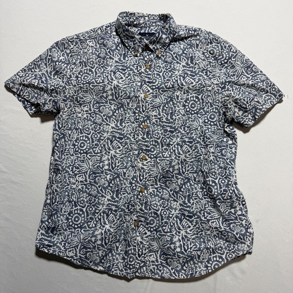 American Eagle Outfitters Other - American Eagle Outfitters Short Sleeve Button Down Shirt Men's L Navy Floral